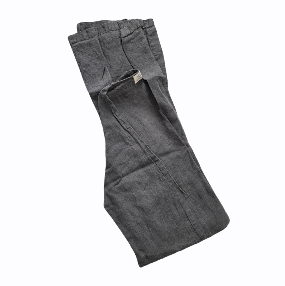 100% Stonewashed Linen Bathrobe – Charcoal Grey, Size S (Extra-Long) - Picture 4 of 12
